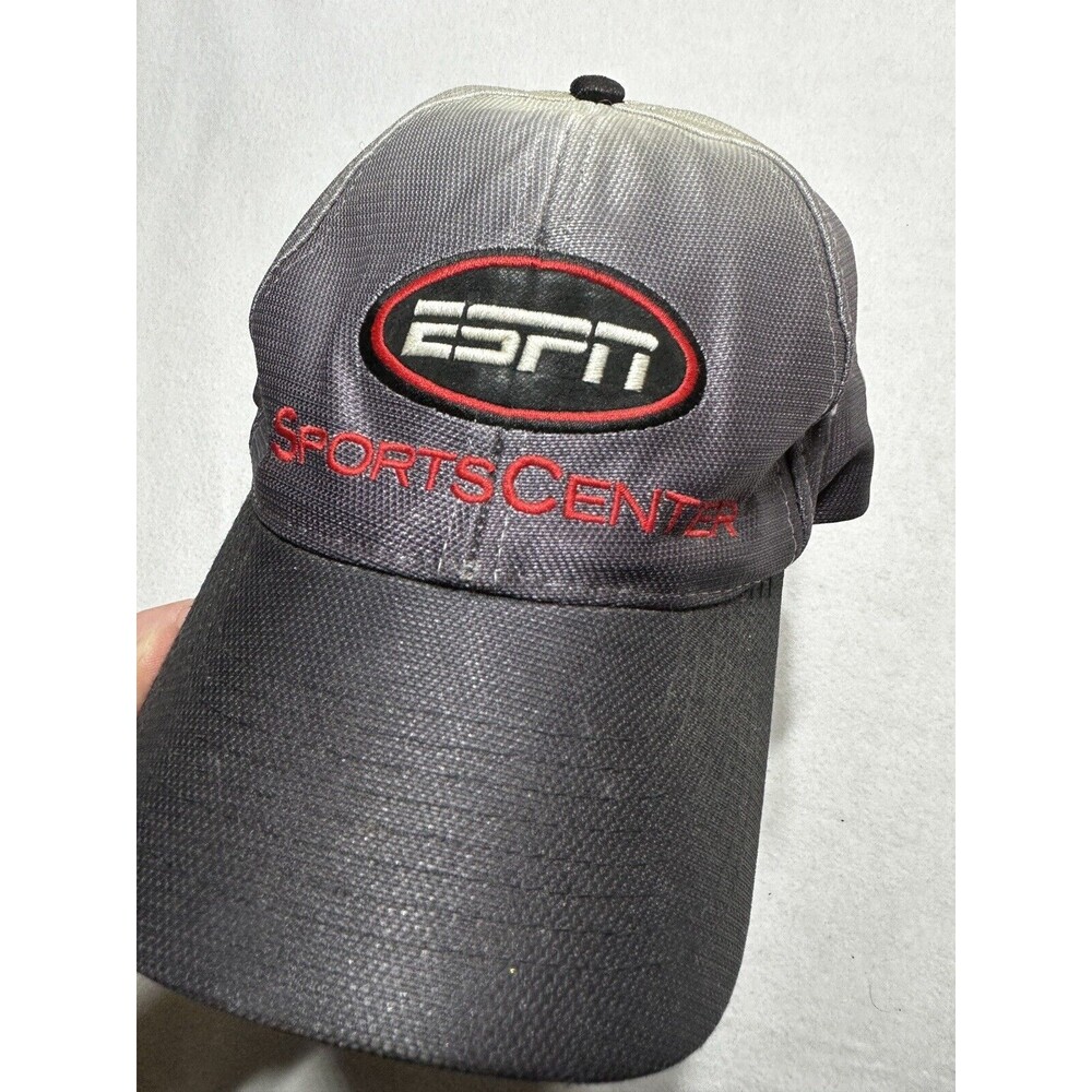 ESPN Sportscenter Drew Pearson Adjustable Hat Gray Sports Cap